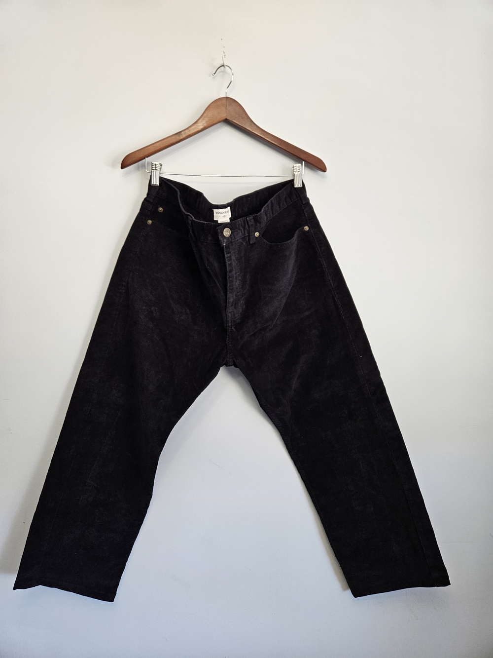 Dockers Black Corduroy Straight Fit Pants - Size US 38x30